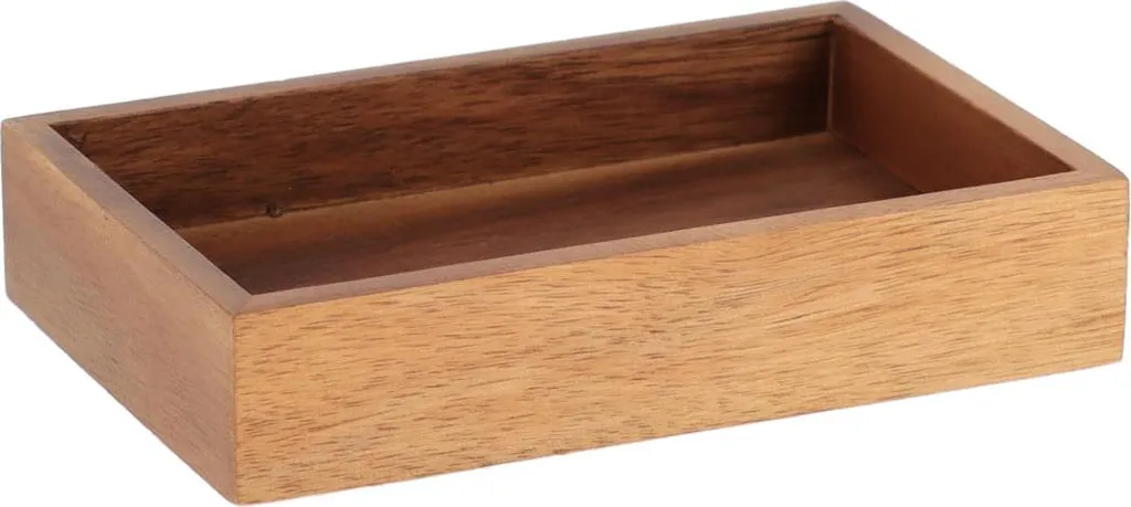 Portasapone TENDANCE in Acacia Marrone - Design Eco-Sostenibile 12x8x2,5