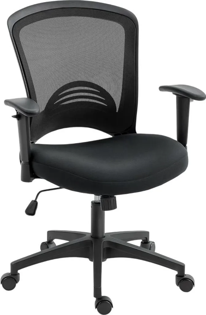 Fauteuil de bureau à dossier maillé respirant Fortuna Lai pivotant noir