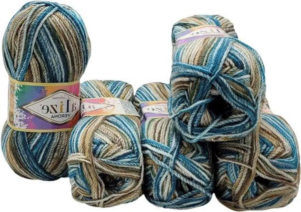 Pelotes de laine bébé 500g pour layettes et couvertures bleu et gris