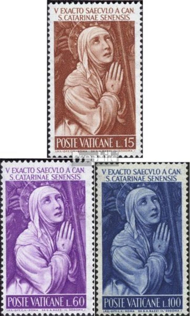 Briefmarken Vatikanstadt 1962 Mi 402-404 (kompl.Ausgabe) gestempelt Hl. Katharina
