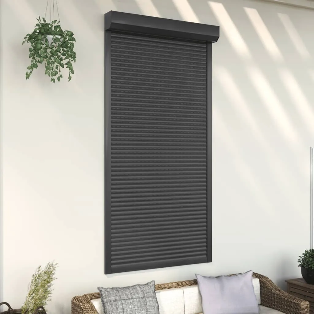 Volet roulant alu 110x220 cm anthracite avec isolation thermique renforcée