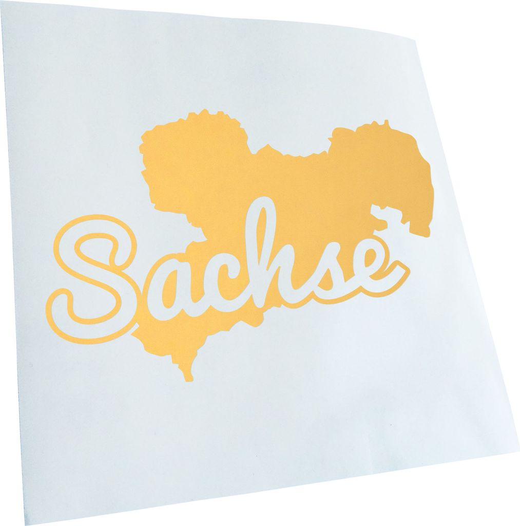 Kiwistar - Autoaufkleber - Sachse Sachsen Herkunft - Creme - 30x19cm - Aufkleber für Auto, Laptop, Fahrrad, LKW, Motorrad mehrfarbig JDM Decal Racing