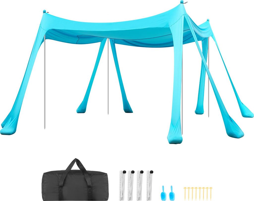 SucceBuy Strandzelt mit Sonnenschutz (UPF 50+) 3 x 3 x 2 m, Produktbild 
