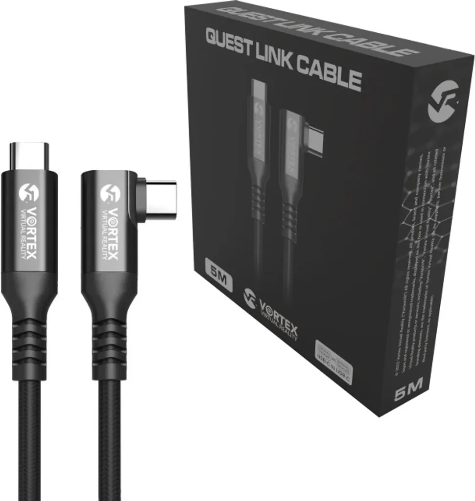 Cavo USB-C VORTEX VR da 5 m per Meta Quest Link – Trasferimento dati ad alta velocità a 5 Gbps per Quest 3S, Quest 3, Quest 2 e Oculus Quest 1