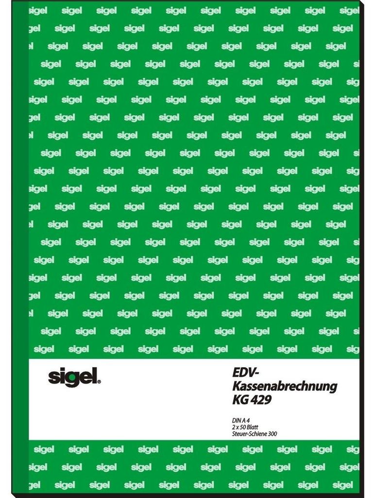 SIGEL KG429 EDV-Kassenbuch, Steuerschiene 300, 1. und 2. Produktbild 