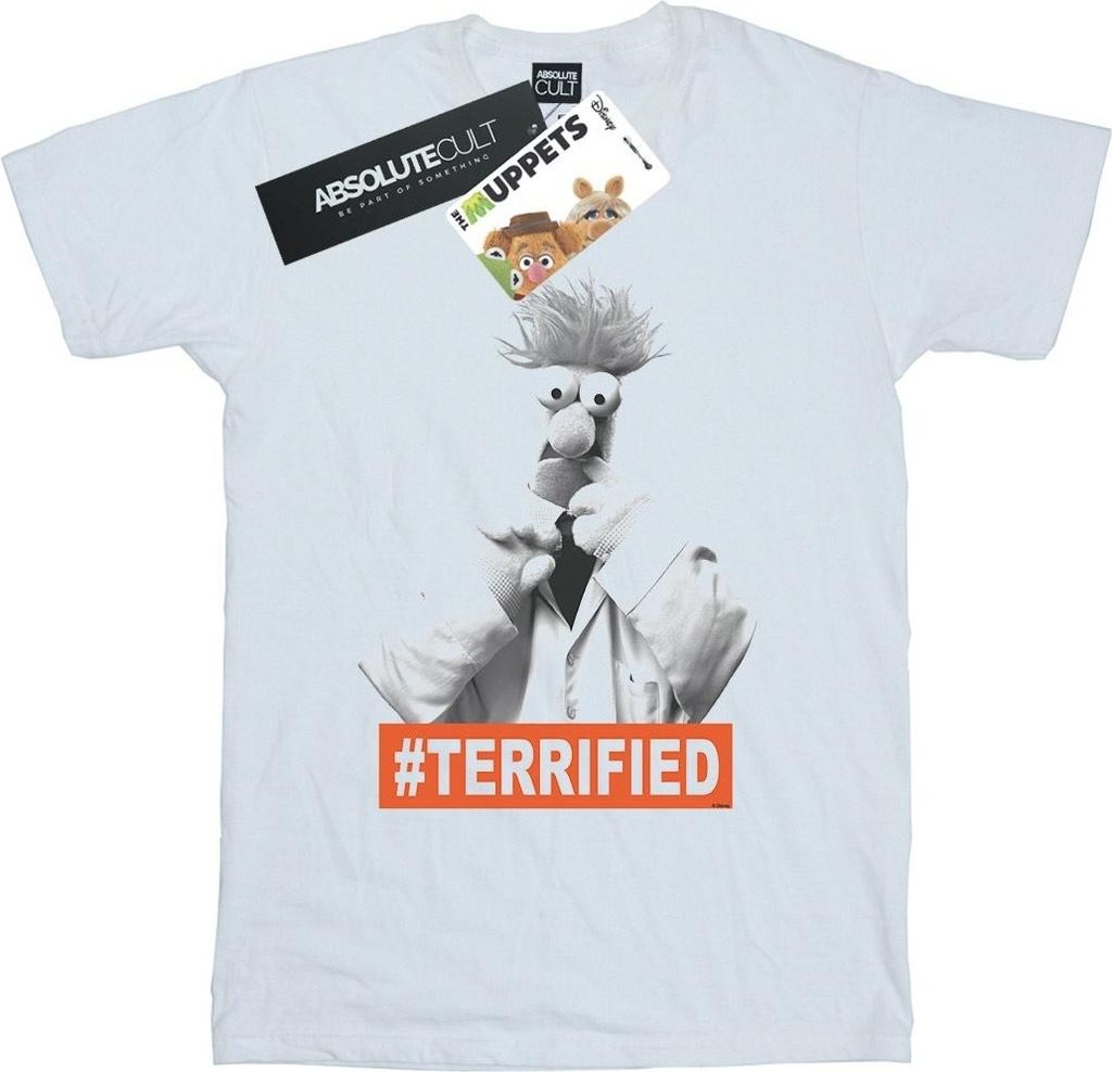 Disney - "The Muppets Beaker Terrified" T-Shirt für Herren BI43578 (L) (Weiß)