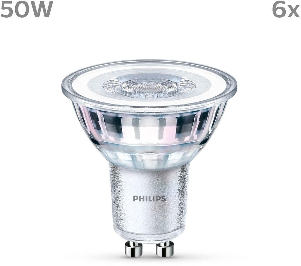 Philips LED-Reflektor GU10 6er Set 4,6W 2700K Produktbild 