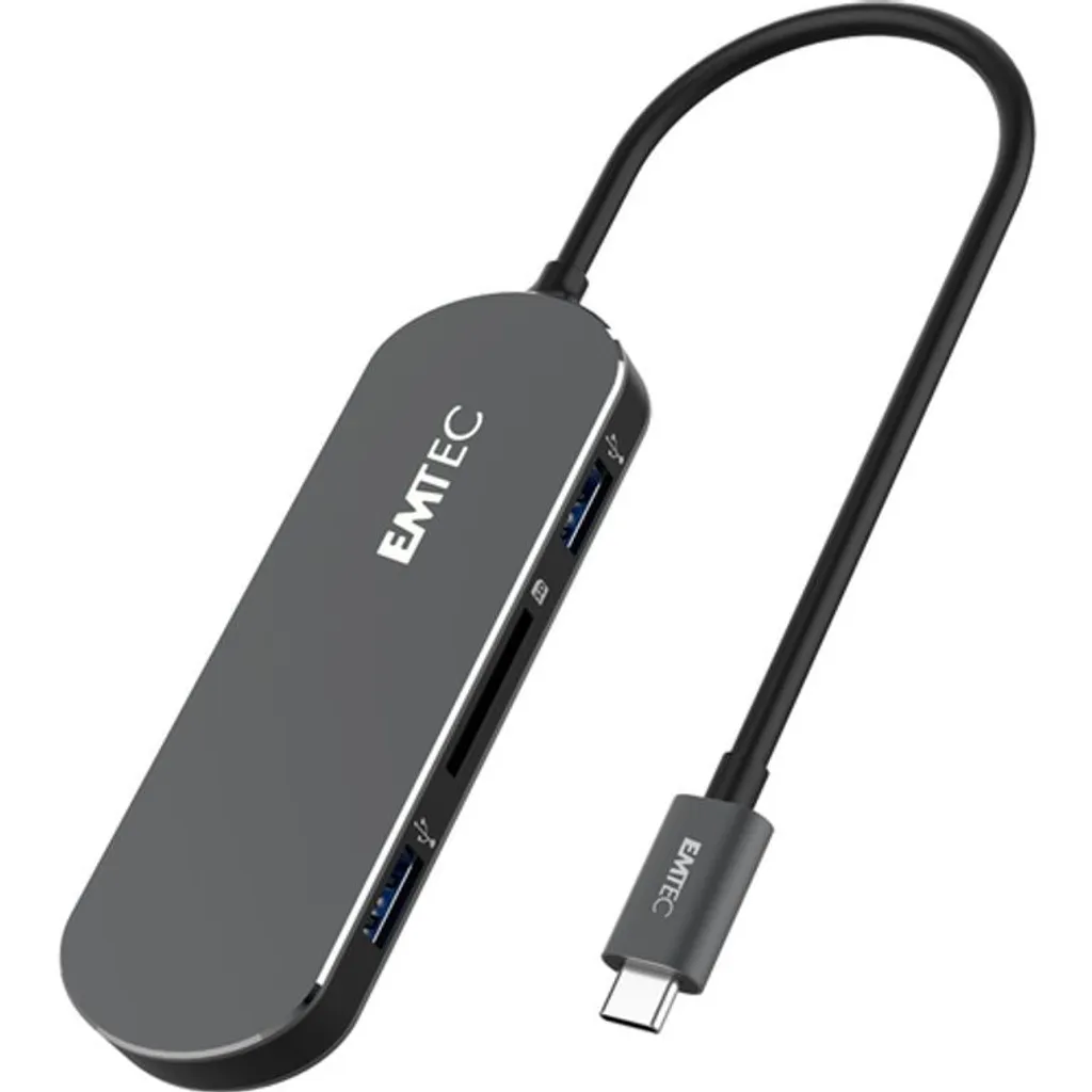 Concentrateur USB-C Polyvalent EMTEC T650C pour PC Portable et MacBook Air