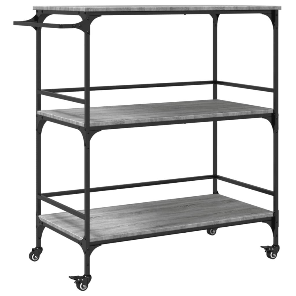 vidaXL Wózek kuchenny szary Sonoma 100,5x50x105 cm Materiał Zdjęcie produktu 