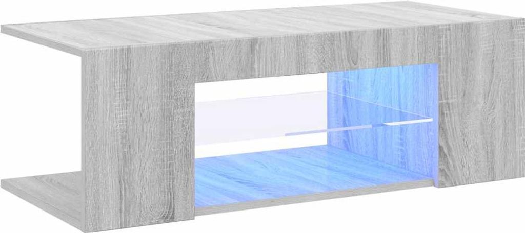 Mueble de TV con iluminación LED, color gris Sonoma, Imagen del producto 