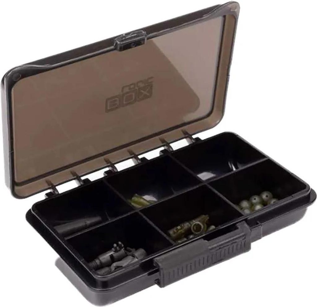 Boxlogic Shallow 6 Compartments Kiste Für Kleinteile Schwarz Schwarz One Size