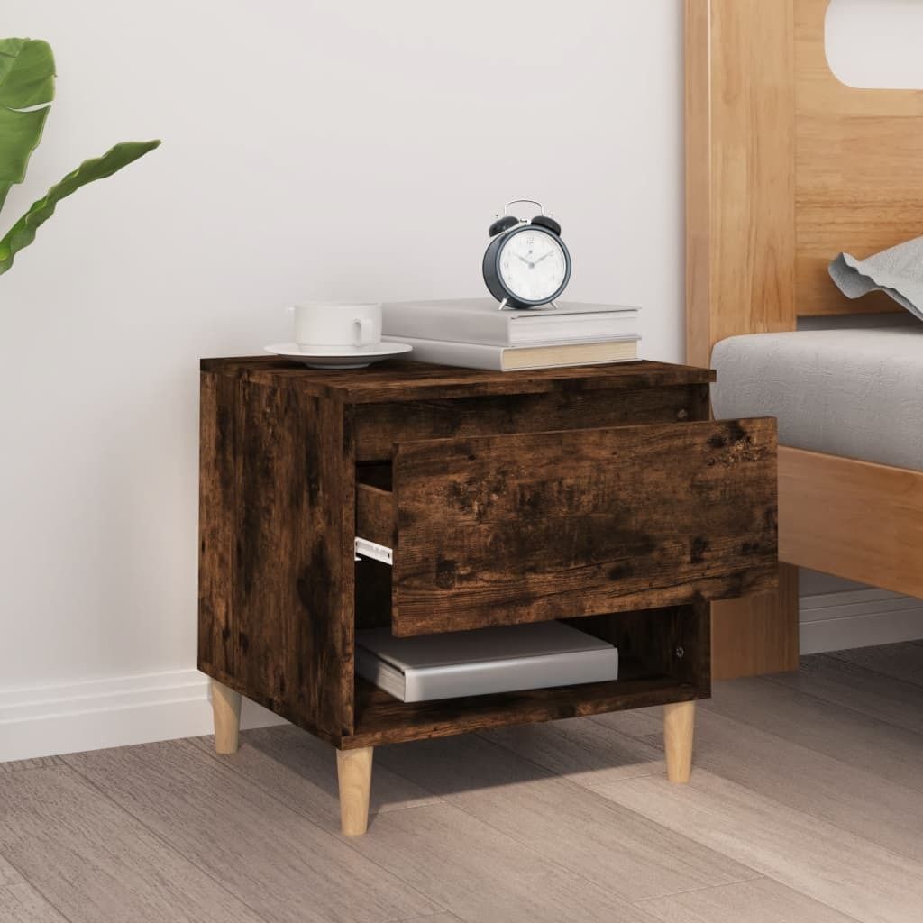 Nachttisch Räuchereiche 50x46x50 cm Holzwerkstoff , Nachttische & -schränke Design 2024