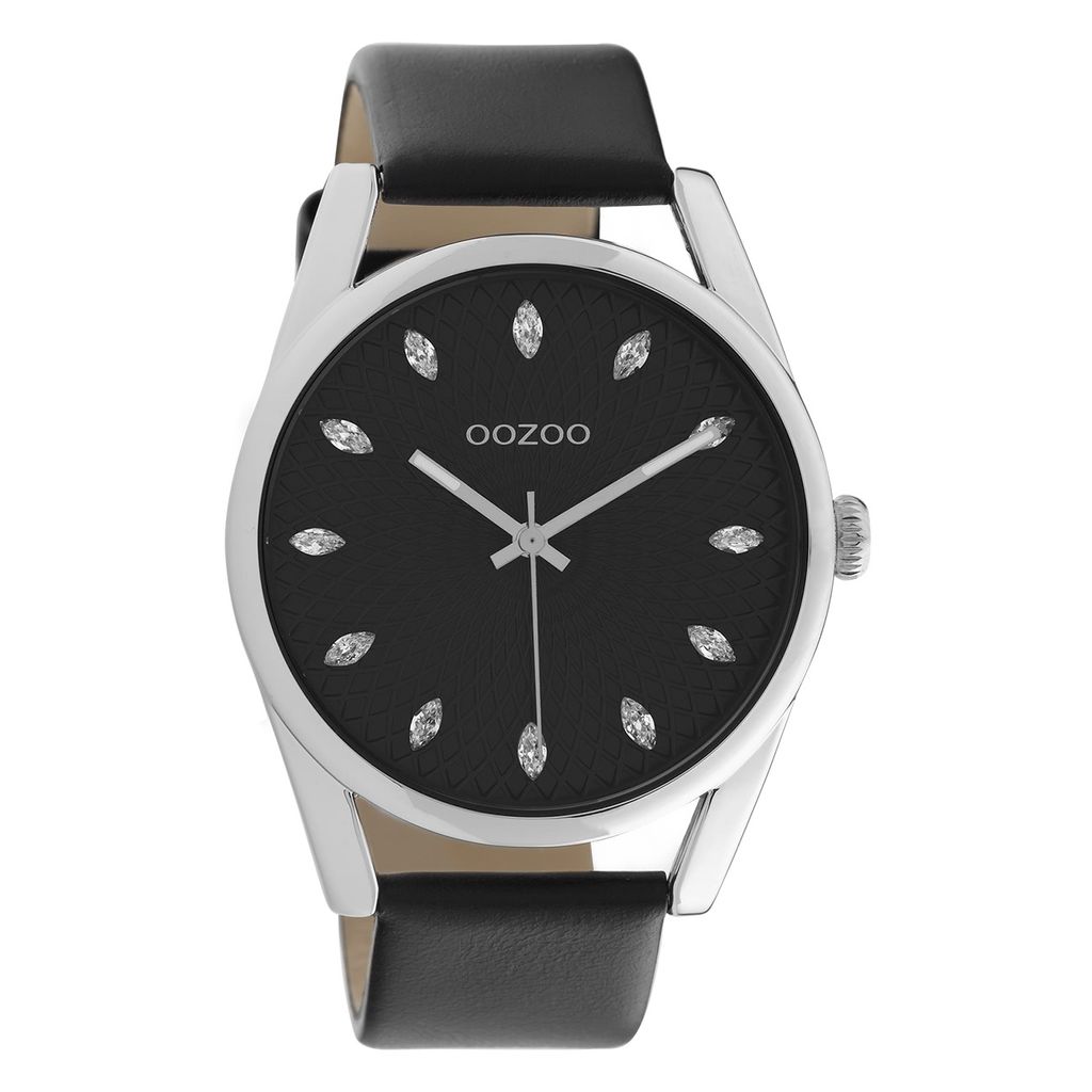 Oozoo Armbanduhr blau Leder C10818 Timepieces Damen Analog-Quarzuhr UOC10818