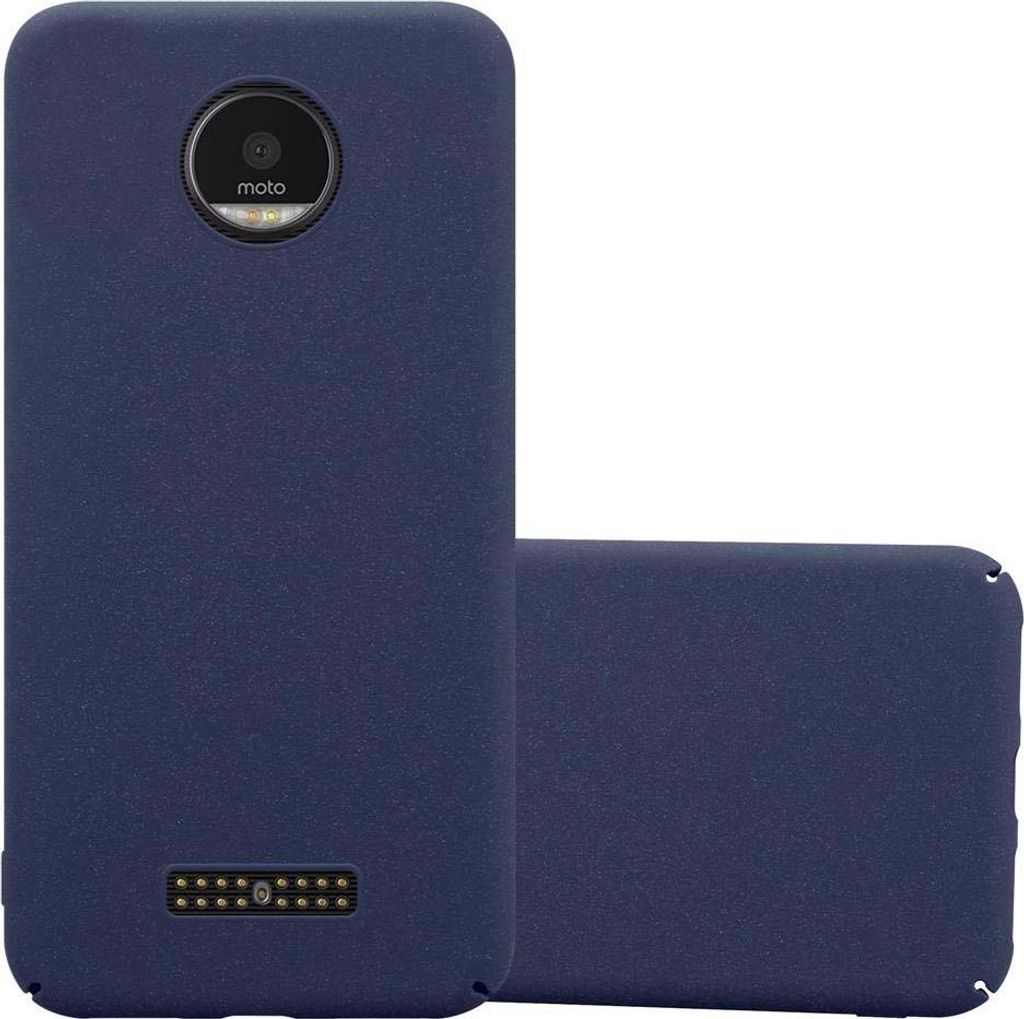 Cadorabo Schutzhülle für Motorola MOTO Z Hülle in Blau Etui Hard Case Handyhülle Cover