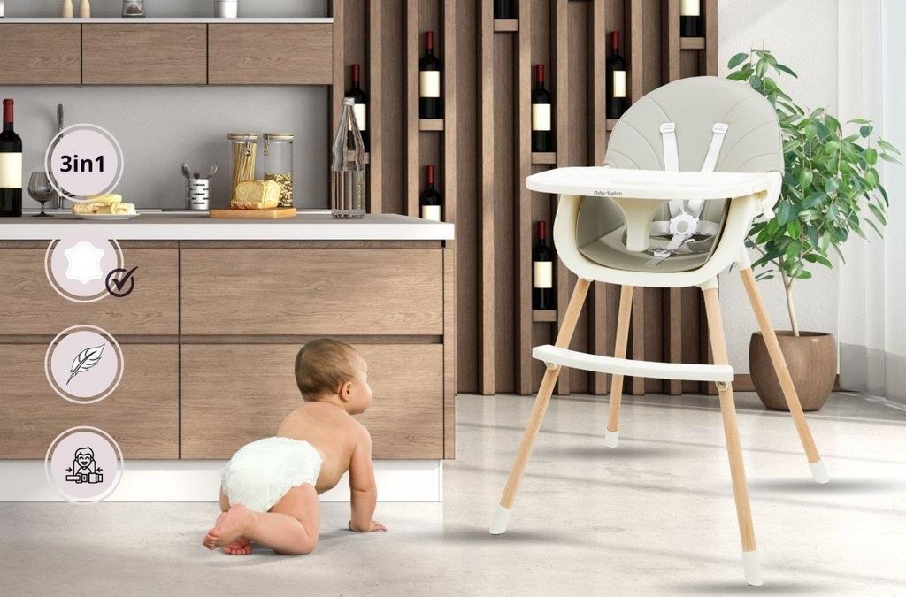 AMELIA Fütterungsstuhl 3-in-1 Hochstuhl mit verstellbarem Produktbild 12