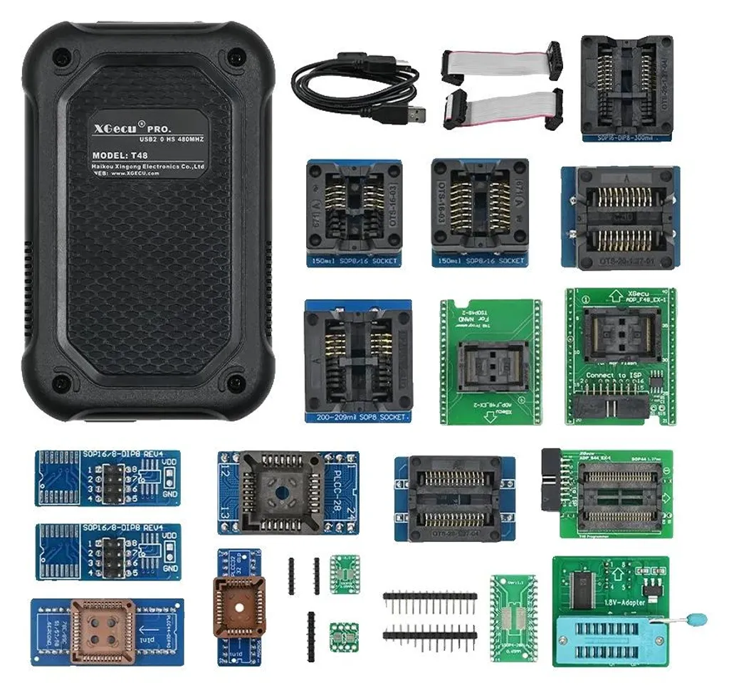 Programmeur T48 Ultra Rapide et Kit 20 Adaptateurs pour Puces NAND