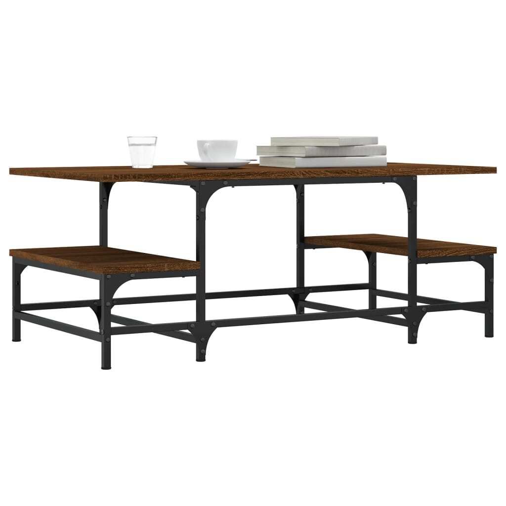 "im Sonderangebot"Couchtisch - CLORIS - Wohnzimmertisch - Robust und langlebig - Braun Eichen-Optik 100x50,5x40 cm Holzwerkstoff - DEMöbel3845902