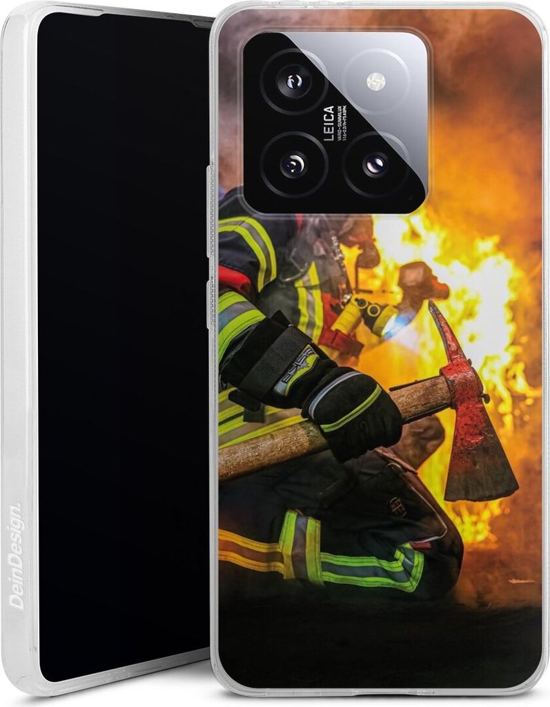 DeinDesign Handyhülle für Xiaomi 14T Silikon Hülle Case Smartphone Schutzhülle Feuer Feuerwehr Lebensretter