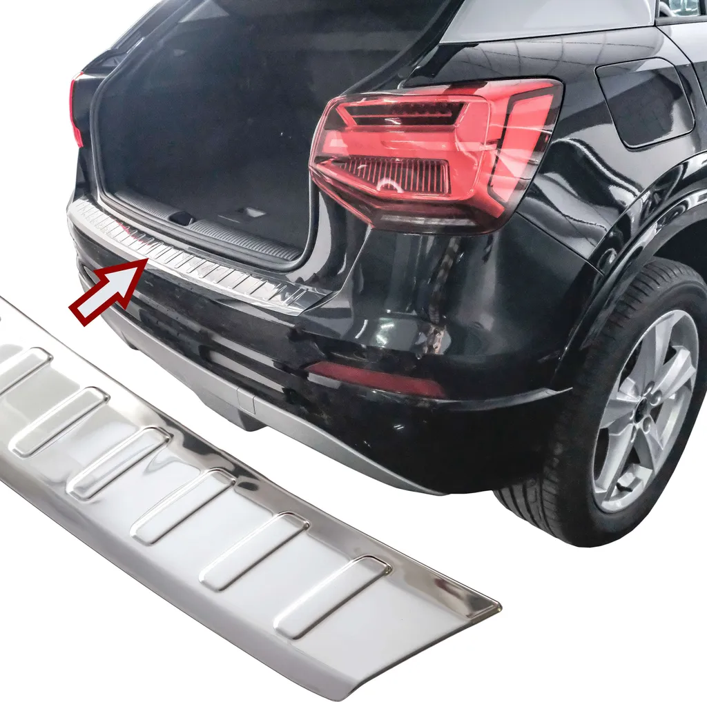 Protection de Chargement Coffre Audi Q2 2016+ Inox Chrome avec Rebord