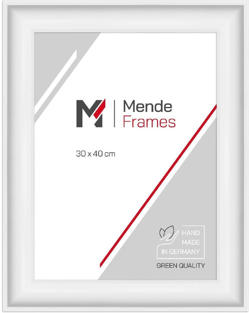 MendeFrames H230 Bilderrahmen Landhaus weiß Museumsglas 50x65 cm