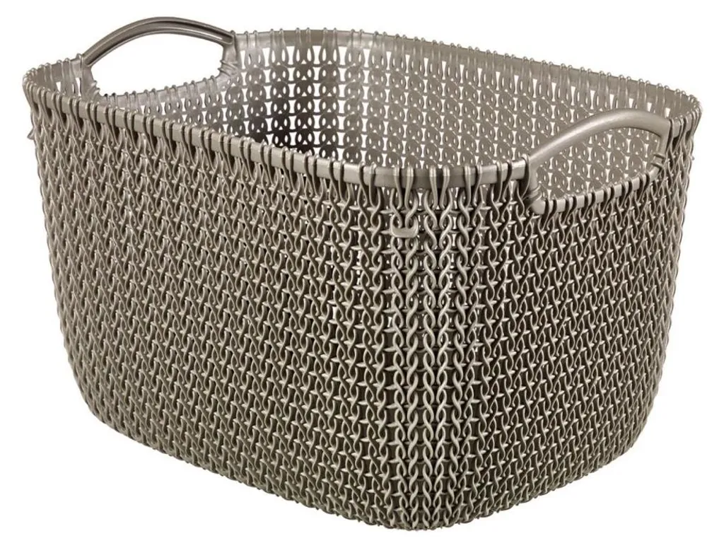 Panier de rangement 19L Knit V2 L robuste et décoratif marron harvest