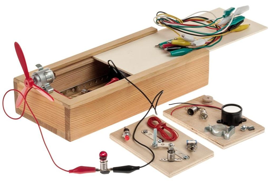 Elektro-Baukasten Holz Bausatz 9 J. Produktbild 