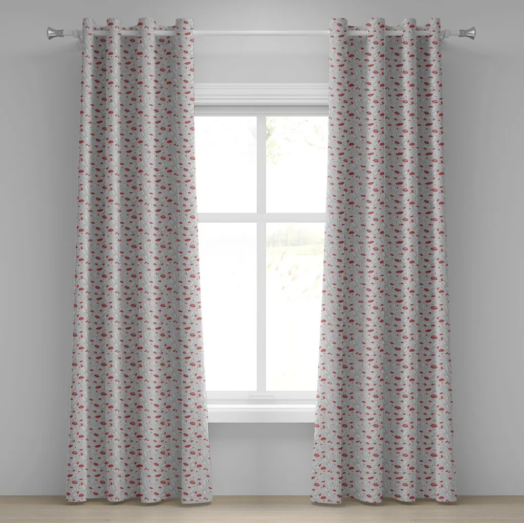 Tenda ABAKUHAUS 2 Pannelli Labbra Rosse - Arredo Studio Bellezza