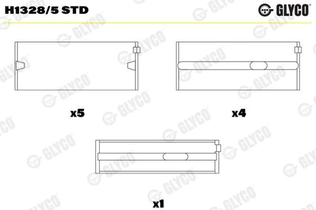 Kit palier vilebrequin H1328/5 STD pour réparation moteur VW et Audi