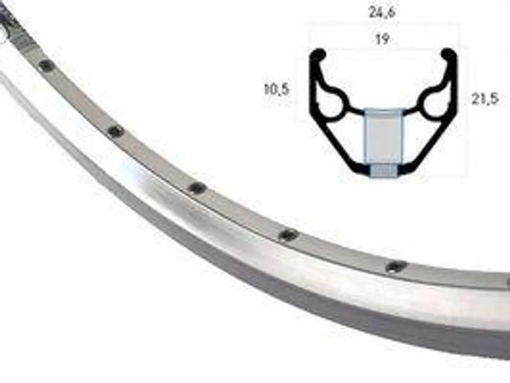 Jante vélo double paroi Ryde Zac-2000 32 trous argent pour pneu 700c