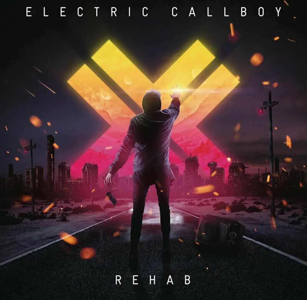 Vinyle Rose Splatter Electric Callboy Rehab LP Édition Collector Limitée