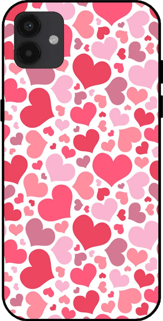 Smartphonica Custodia per telefono adatta a Samsung Galaxy A04 con stampa di cuori - Custodia Backcover in TPU con design a cuori - Custodia per bambini con design a cuori
