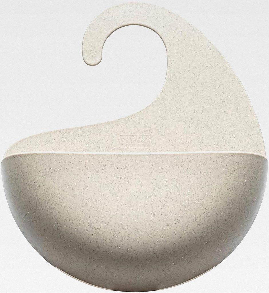 SURF M Utensilo, Hängeutensilo, Kunststoff, Hängeaufbewahrung, zum Einhängen an der Bad-Armatur, Bad, Duschablage, Duschkorb (recycled desert sand)