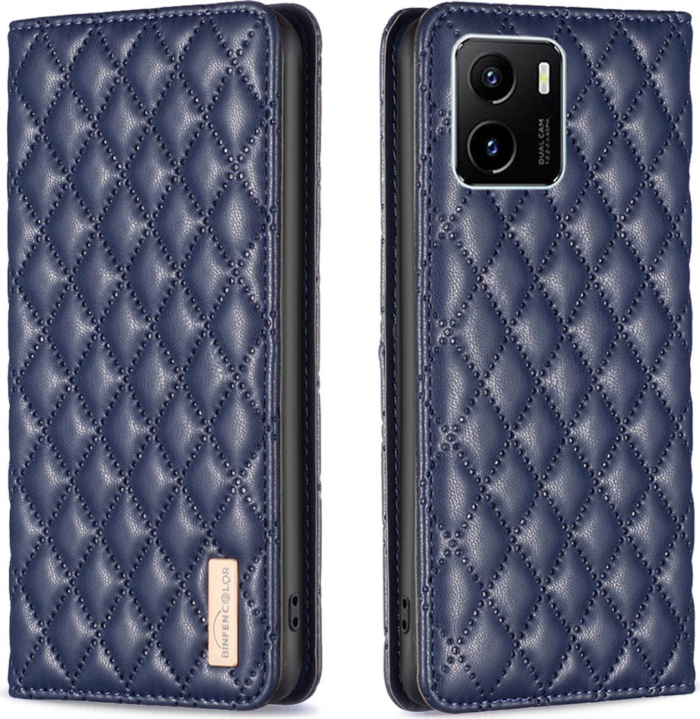 VIVO Y15S Hülle, Elegant Bookstyle Flip Leder Kartenfächer Schutzhülle mit Ständer für VIVO Y15S Blau