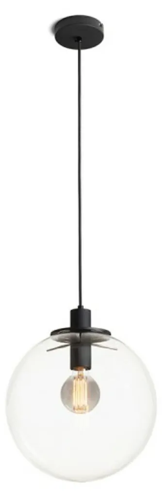 Suspension transparente E27 Rendl Boulder 30 fin aux zones sombres