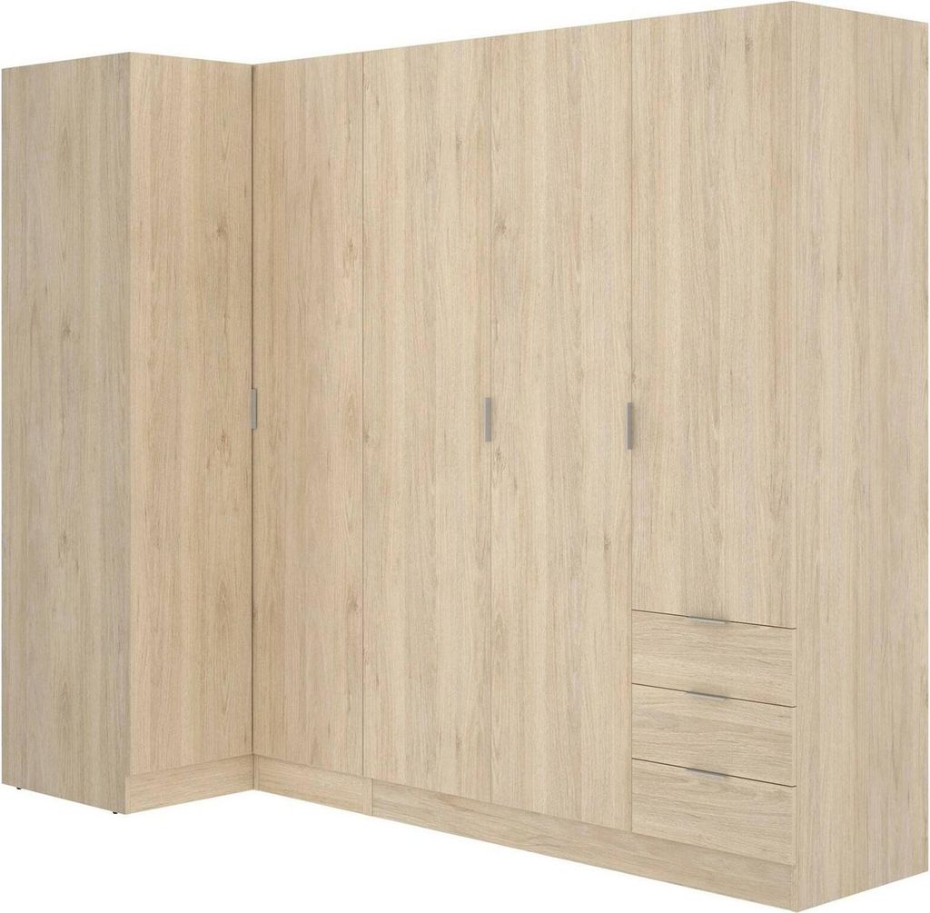 Dmora Guardaroba Grande Atena 90.5x184h cm Marrone Rovere, Immagine del prodotto 