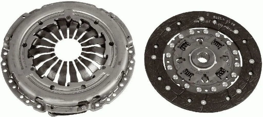 Kit d'embrayage complet pour Fiat 500 et Punto - Remplacement OE 55222123