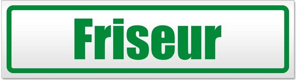 Kiwistar - Autoaufkleber - Grün - 20 x 5,3 cm - Friseur - Hinweis Aufkleber Sticker für Auto, Kfz, Fahrrad, PKW, LKW
