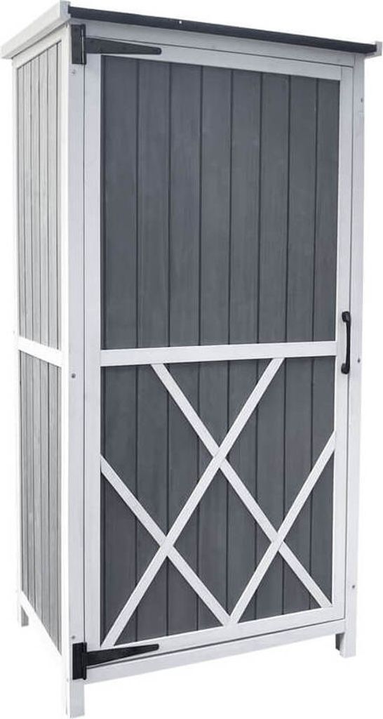 HOME DELUXE Gartenschrank YANA – Größe L | Wetterfester Holzschrank für Garten & Terrasse