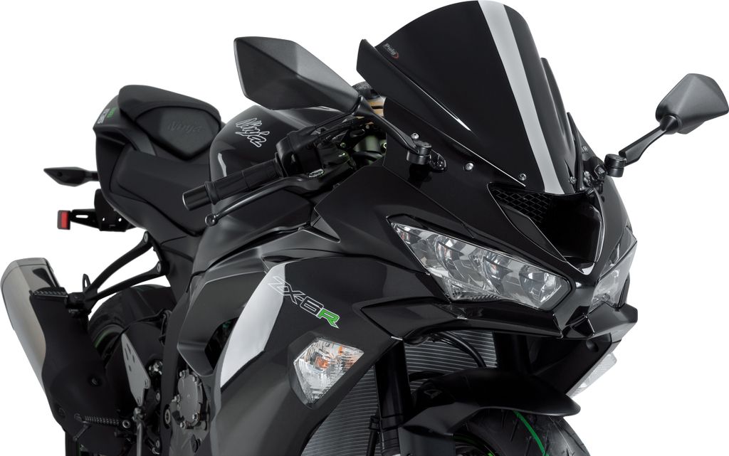 Puig Z-Racer Scheibe schwarz für Kawasaki ZX-6 R 636 2019-2020