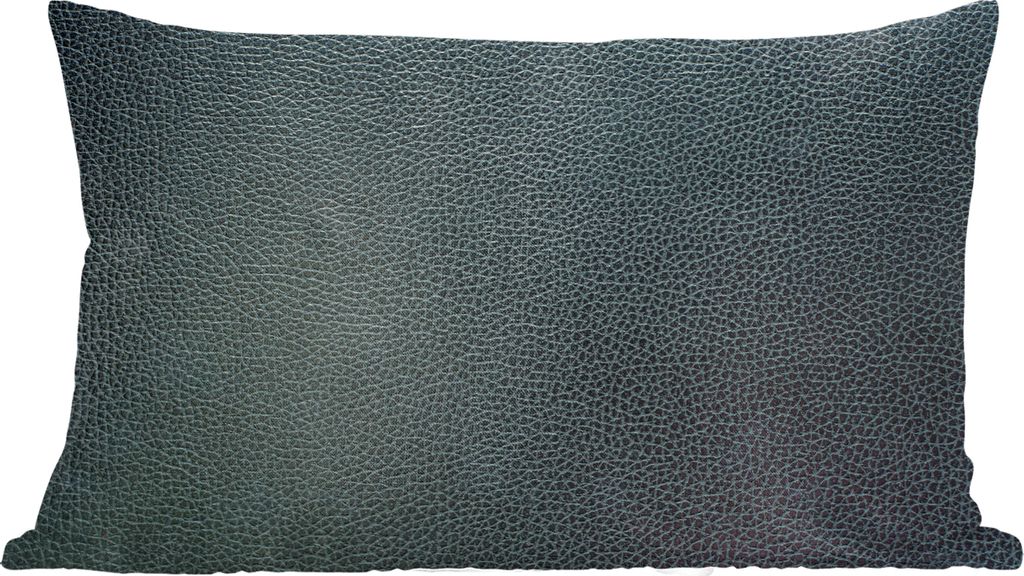 MuchoWow Zierkissen Sofakissen Wohnzimmer Dekokissen 50x30 cm Leder - Textur - Schwarz - Grün - Hell - Wohnzimmerdekoration - Polster mit Photo