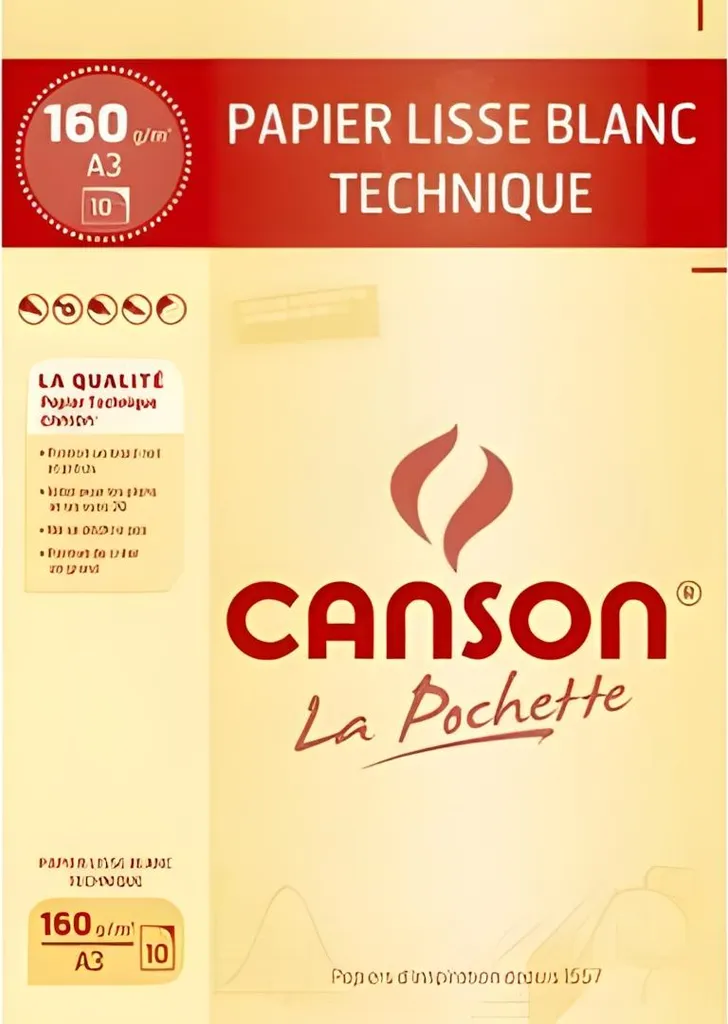 Canson Carta Tecnica A3 200g Bianca | Carta Professionale Disegno