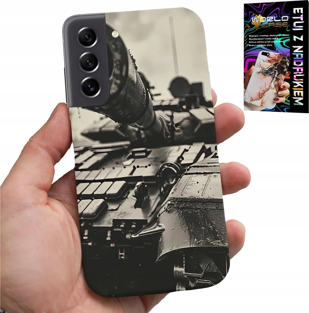 Custodia Samsung Galaxy S22 Plus Militare - Cover Carro Armato + Vetro