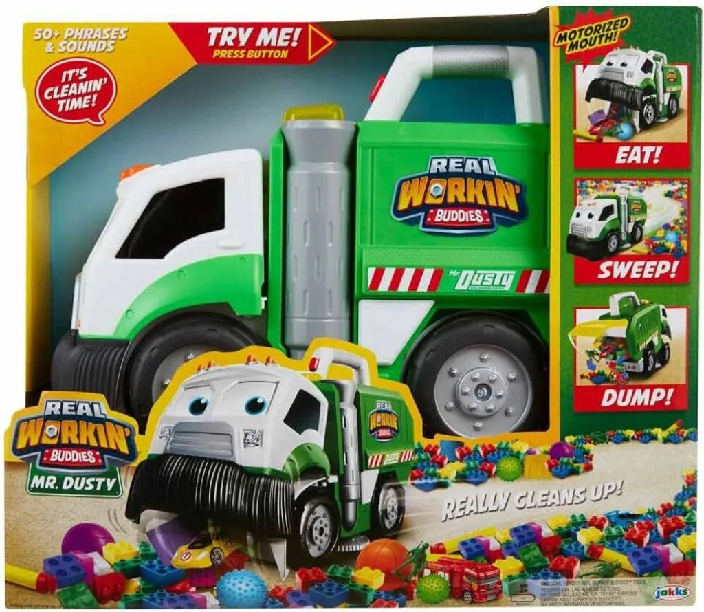 Jouet camion poubelle interactif Mr Dusty avec sons et lumières LED
