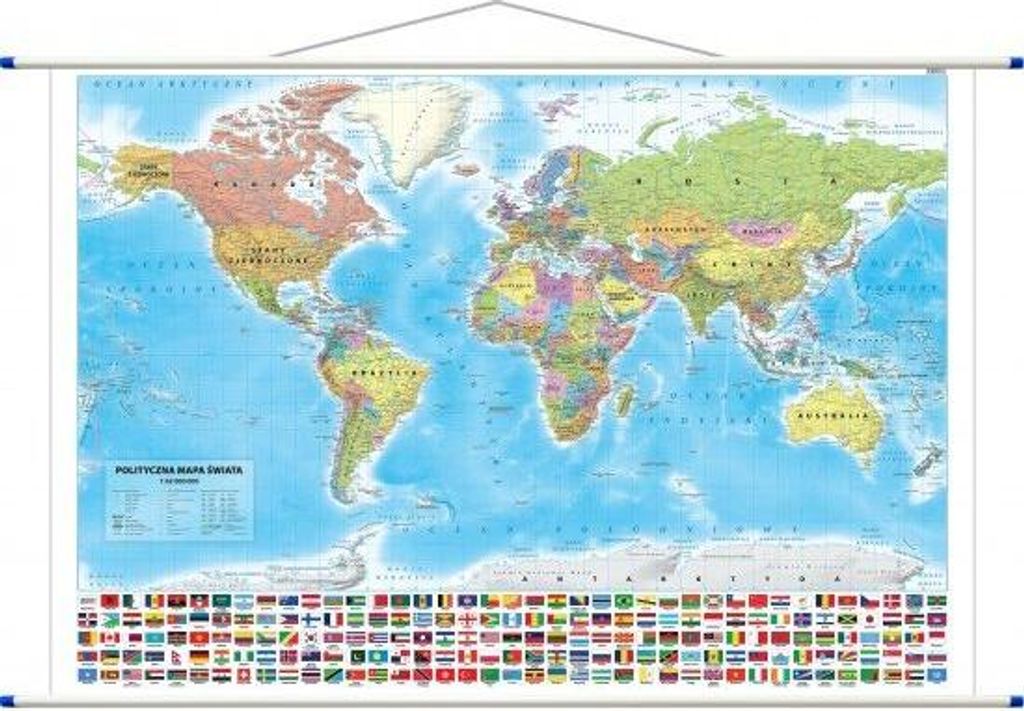 Weltkarte 1:30.000.000. Politische Wandkarte