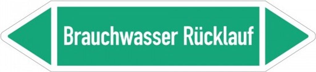 Dreifke Aufkleber I RKZ-Etikett Brauchw.Rücklauf, DIN 2403, grün/weiß, ab Ø ...