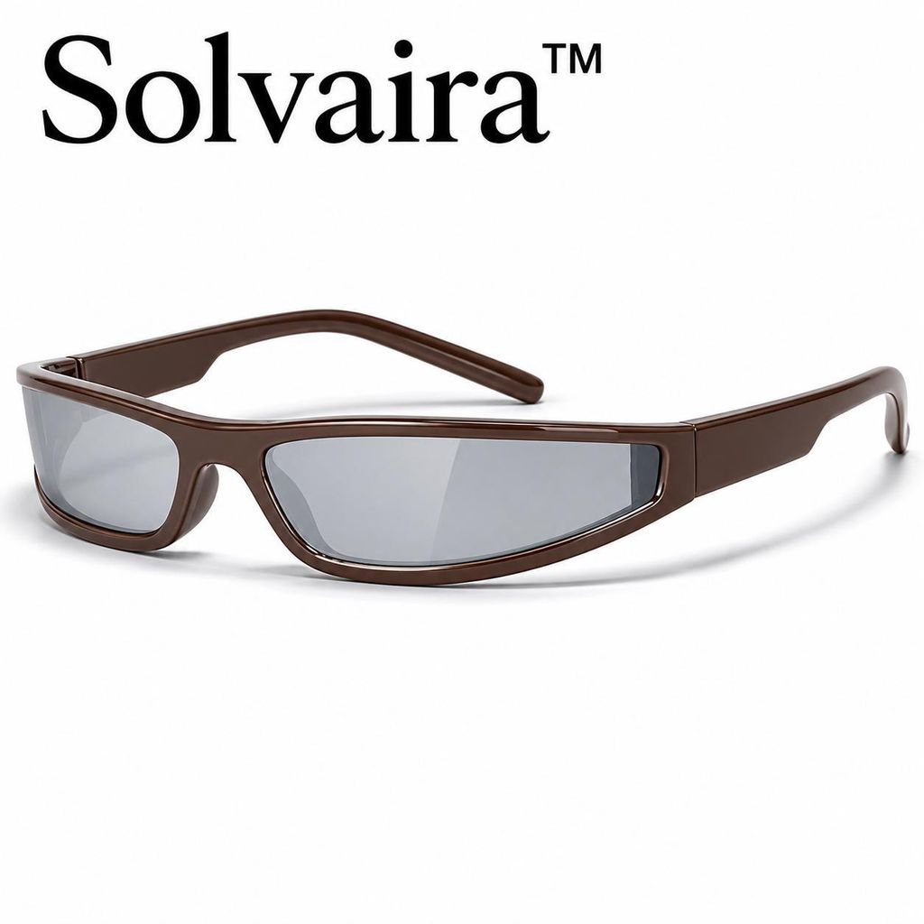 Solvaira Trendig Sonnenbrille Braun, UV400 Schutz, stylische Sommerbrille für Damen & Herren