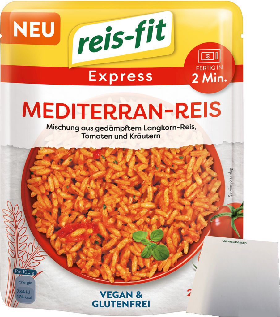 Reis-Fit Express mediterran Reis (250g Packung) + usy Block Produktbild 