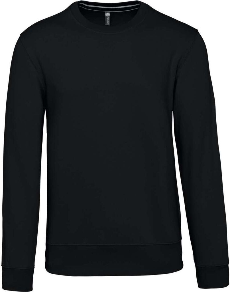 Kariban Herren Sweatshirt Pullover Sweat Pulli Langarmshirt Sweatjacke, Größe:L, Farbe:Schwarz