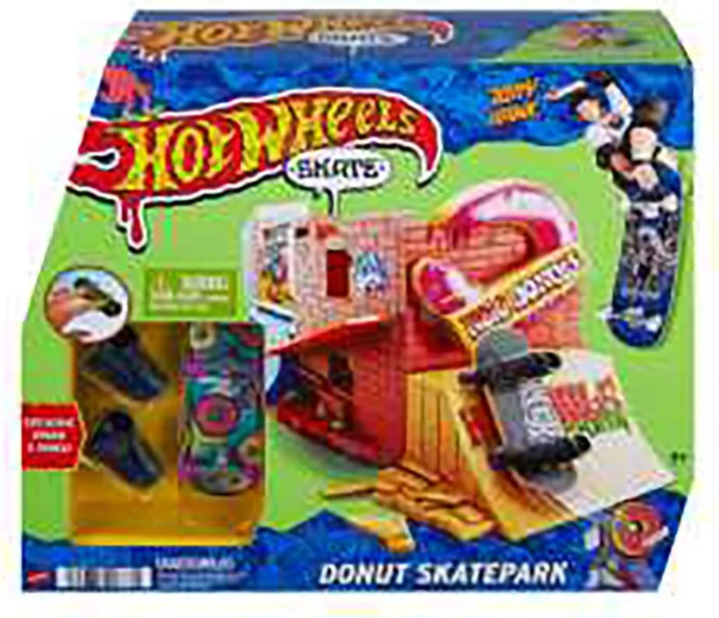 Coffret Skatepark de Doigts Hot Wheels Skate avec Rampe et Accessoires