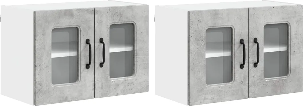 Mobile da cucina Kalmar 2 pezzi cemento grigio 60 x 31 x 40 cm